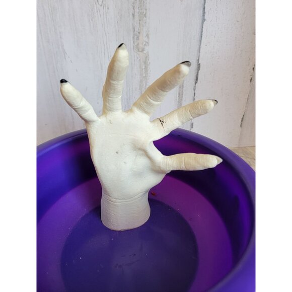 Gemmy purple AS IS candy bowl happy Halloween hand prop - Picture 3 of 13